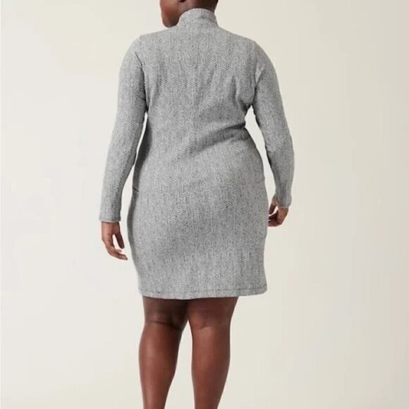 Athleta Delancey Textured Dress Black & White 3X - Picture 2 of 10